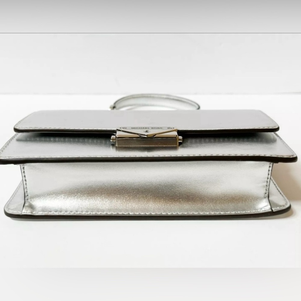 $448 MSRP NWT MK Cece Clutch Crossbody With Detachable Silver Chain Link Strap - Picture 12 of 17